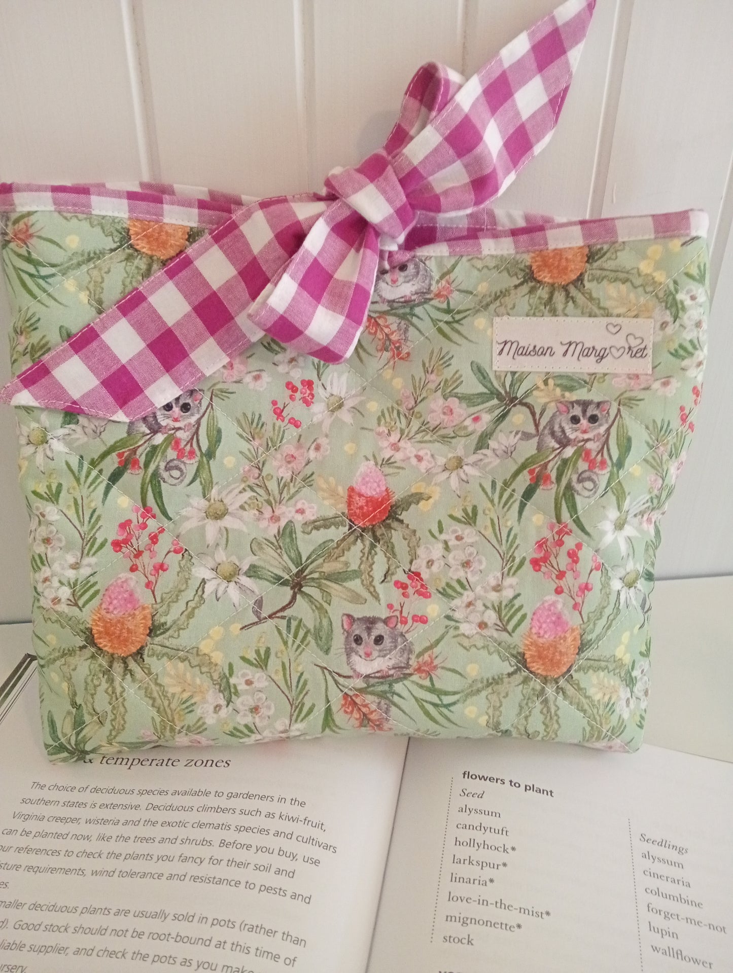 Handmade Quilted Fabric Book Sleeve | Padded Book Cover - Assorted quality Designs