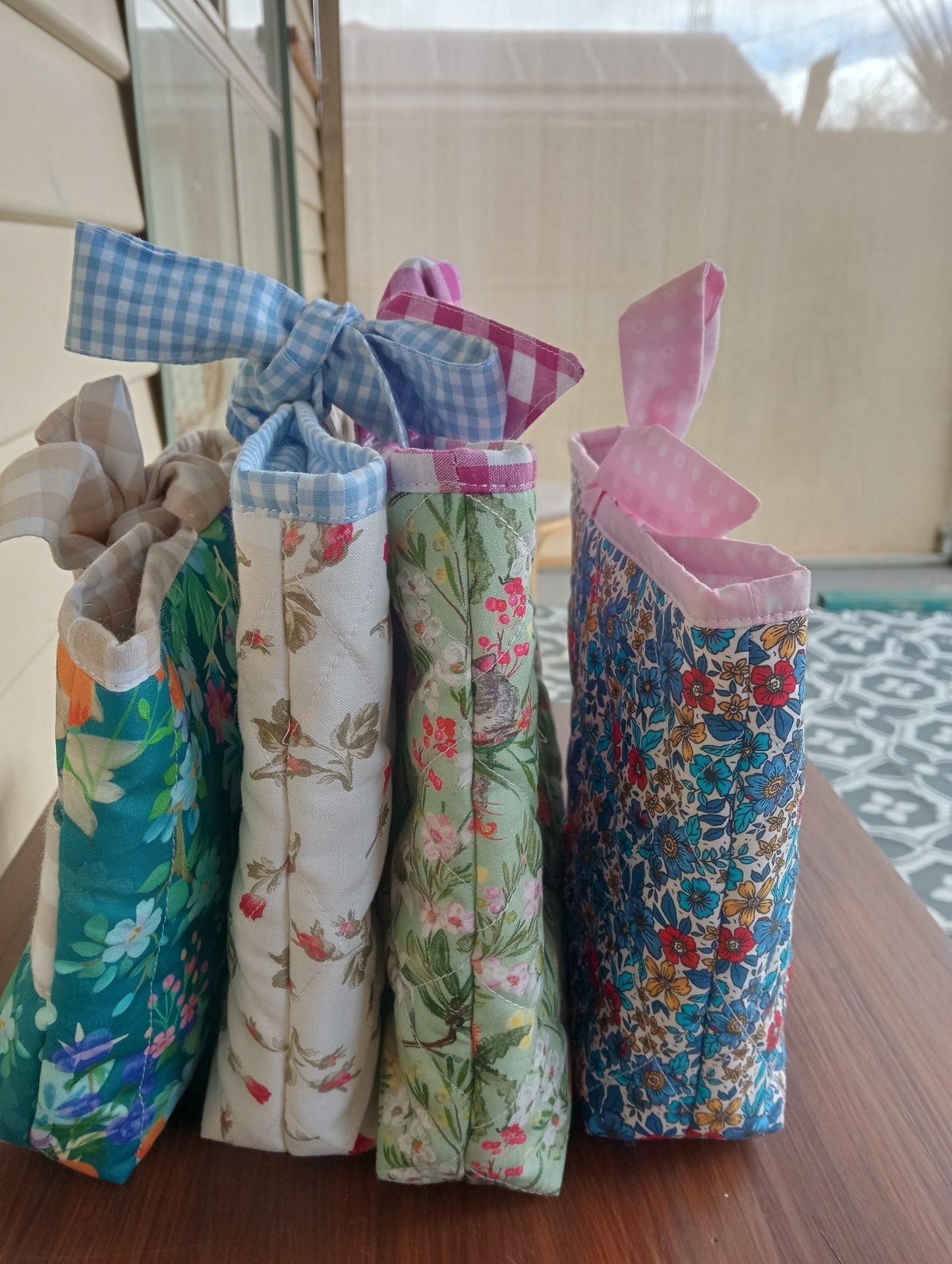Handmade Quilted Fabric Book Sleeve | Padded Book Cover - Assorted quality Designs